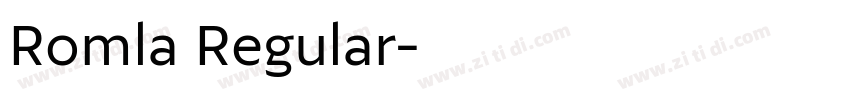 Romla Regular字体转换